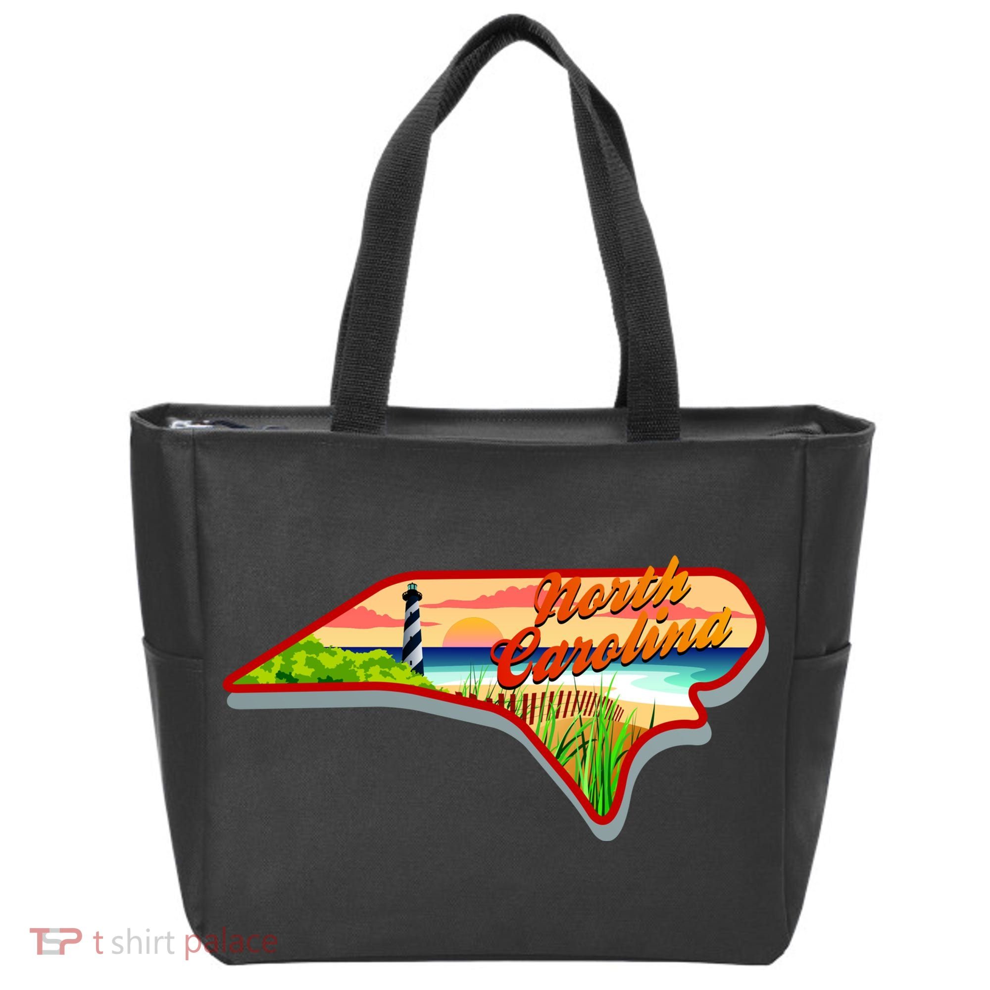North Carolina Cartoon Illustration Tote Bag