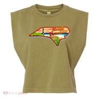 North Carolina Cartoon Illustration Garment-Dyed Women's Muscle Tee thumb 0