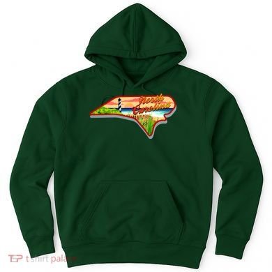 North Carolina Cartoon Illustration Hoodie