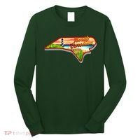 North Carolina Cartoon Illustration Long Sleeve Shirt thumb 0