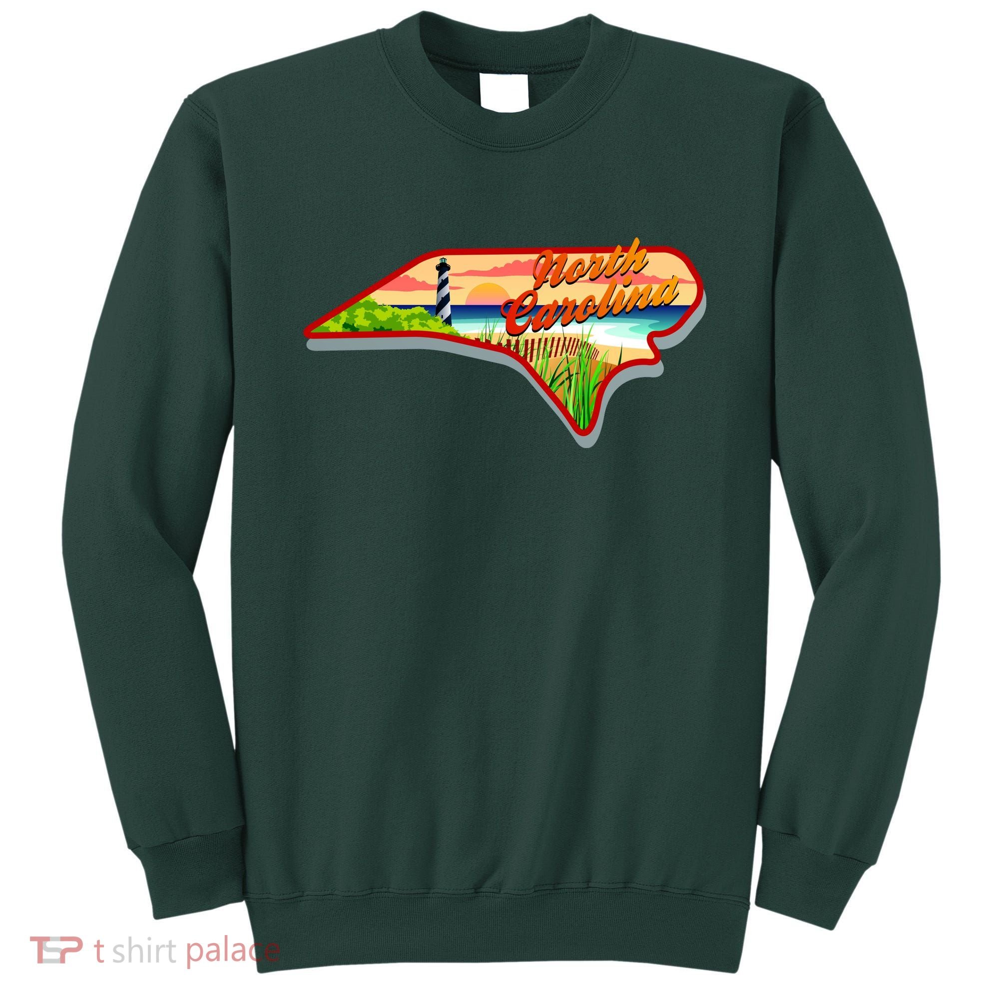 North Carolina Cartoon Illustration Sweatshirt