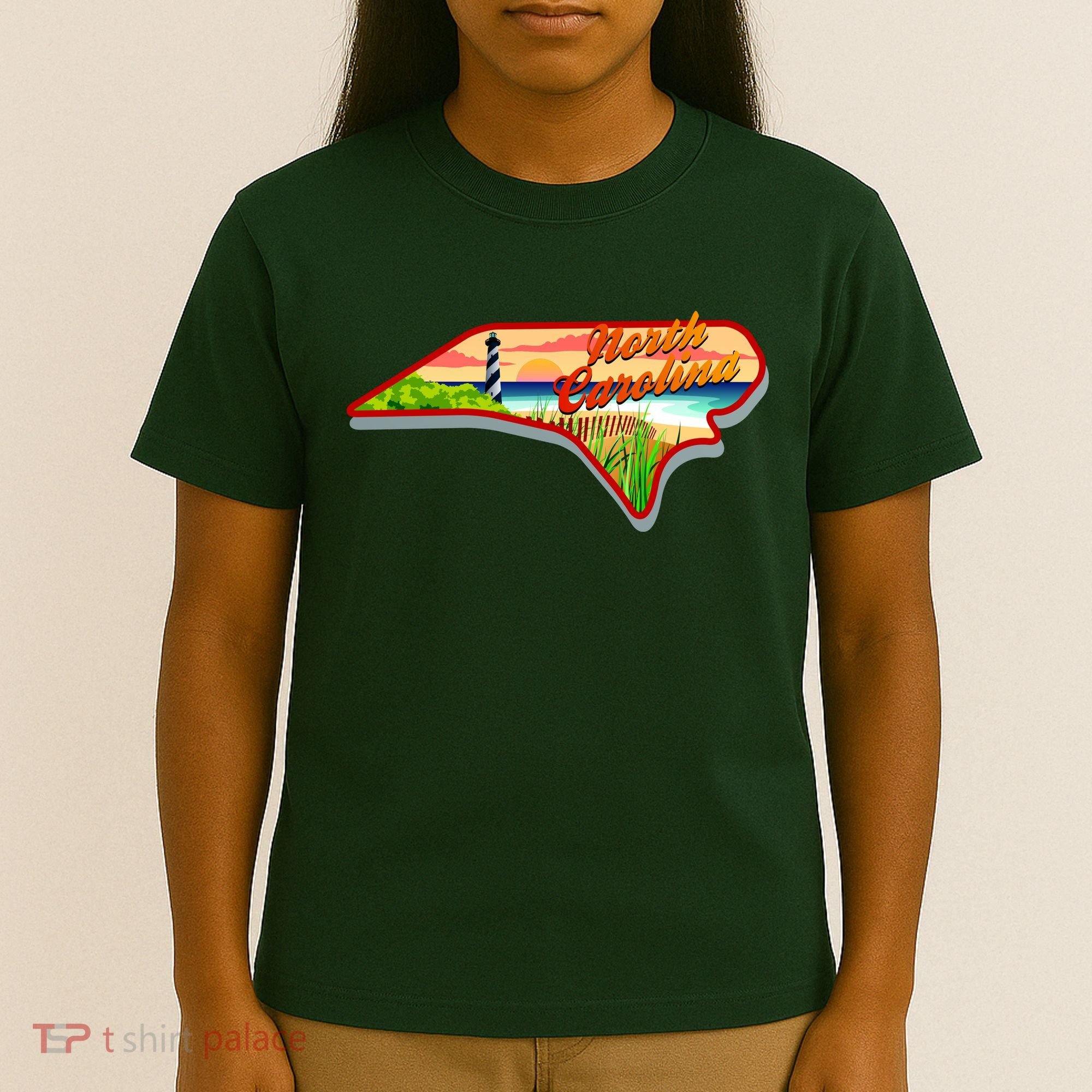 North Carolina Cartoon Illustration T-Shirt