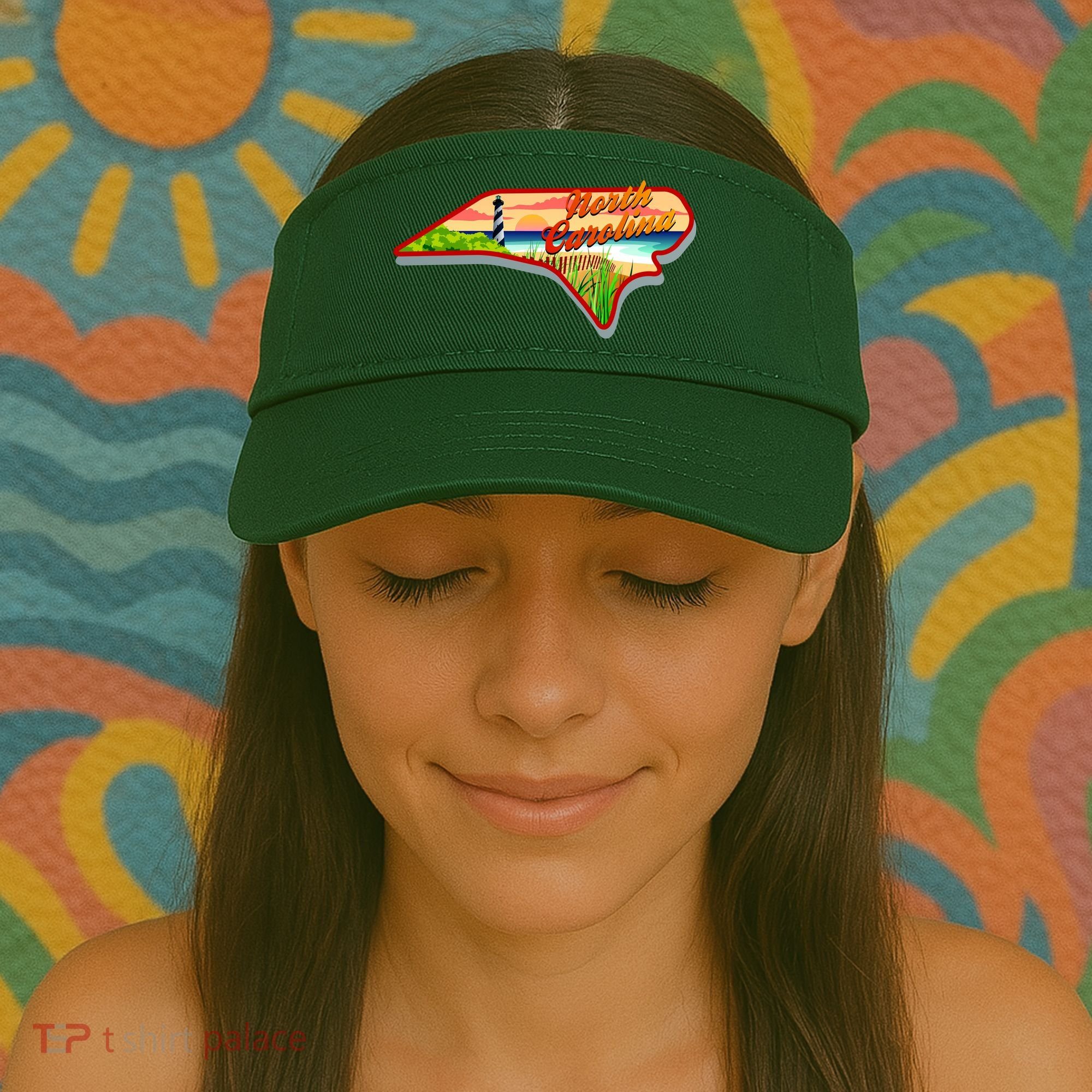 North Carolina Cartoon Illustration Visor