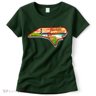 North Carolina Cartoon Illustration Women's T-Shirt