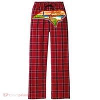 North Carolina Cartoon Illustration Women's Flannel Plaid Pajama Pants thumb 0