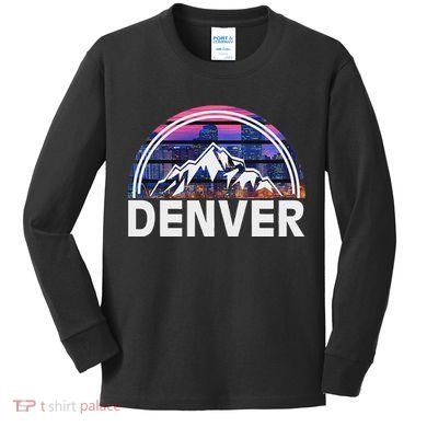 New Colorado Denver State Gift Rocky Mountain Kids Long Sleeve Shirt