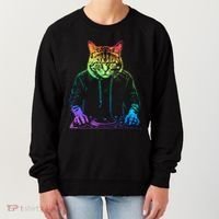 Neon Cat Dj Women's Sweatshirt thumb 0