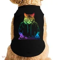 Neon Cat Dj Doggie Tank thumb 0