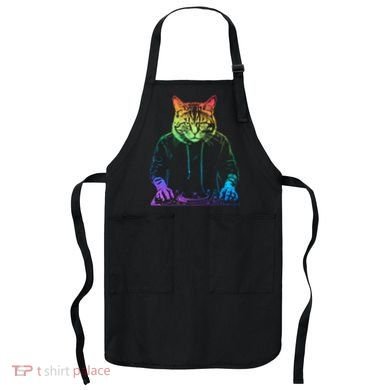 Neon Cat Dj Apron
