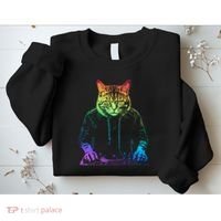 Neon Cat Dj Sweatshirt thumb 2