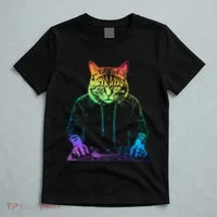 Neon Cat Dj T-Shirt thumb 5