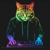 Neon Cat Dj T-Shirt thumb 7