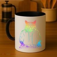 Neon Cat Dj Coffee Mug thumb 4
