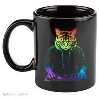 Neon Cat Dj 11oz C Handle Ceramic Mug thumb 2