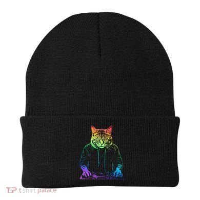 Neon Cat Dj Beanie