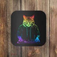 Neon Cat Dj Coaster thumb 0