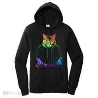 Neon Cat Dj Women's Hoodie thumb 0