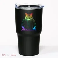 Neon Cat Dj Tumbler thumb 0