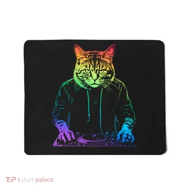 Neon Cat Dj Mousepad