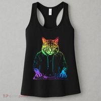 Neon Cat Dj Women's Tank Top thumb 3