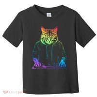 Neon Cat Dj Toddler T-Shirt thumb 0