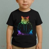 Neon Cat Dj Toddler T-Shirt thumb 2