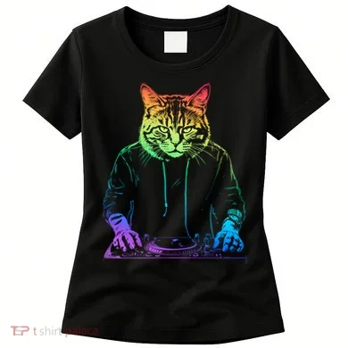 Neon Cat Dj Women's T-Shirt