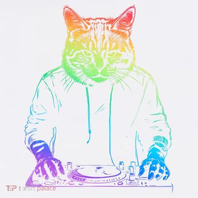 Neon Cat Dj Garment-Dyed Sweatshirt