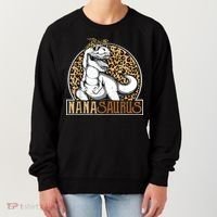 Nanasaurus Cool Dino T Rex Leopard Funny Mothers Day Grandma Women's Sweatshirt thumb 0