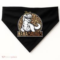 Nanasaurus Cool Dino T Rex Leopard Funny Mothers Day Grandma USA-Made Doggie Bandana thumb 0