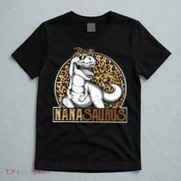 Nanasaurus Cool Dino T Rex Leopard Funny Mothers Day Grandma T-Shirt thumb 5