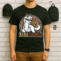 Nanasaurus Cool Dino T Rex Leopard Funny Mothers Day Grandma T-Shirt thumb 6