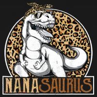 Nanasaurus Cool Dino T Rex Leopard Funny Mothers Day Grandma Women's Hoodie thumb 2