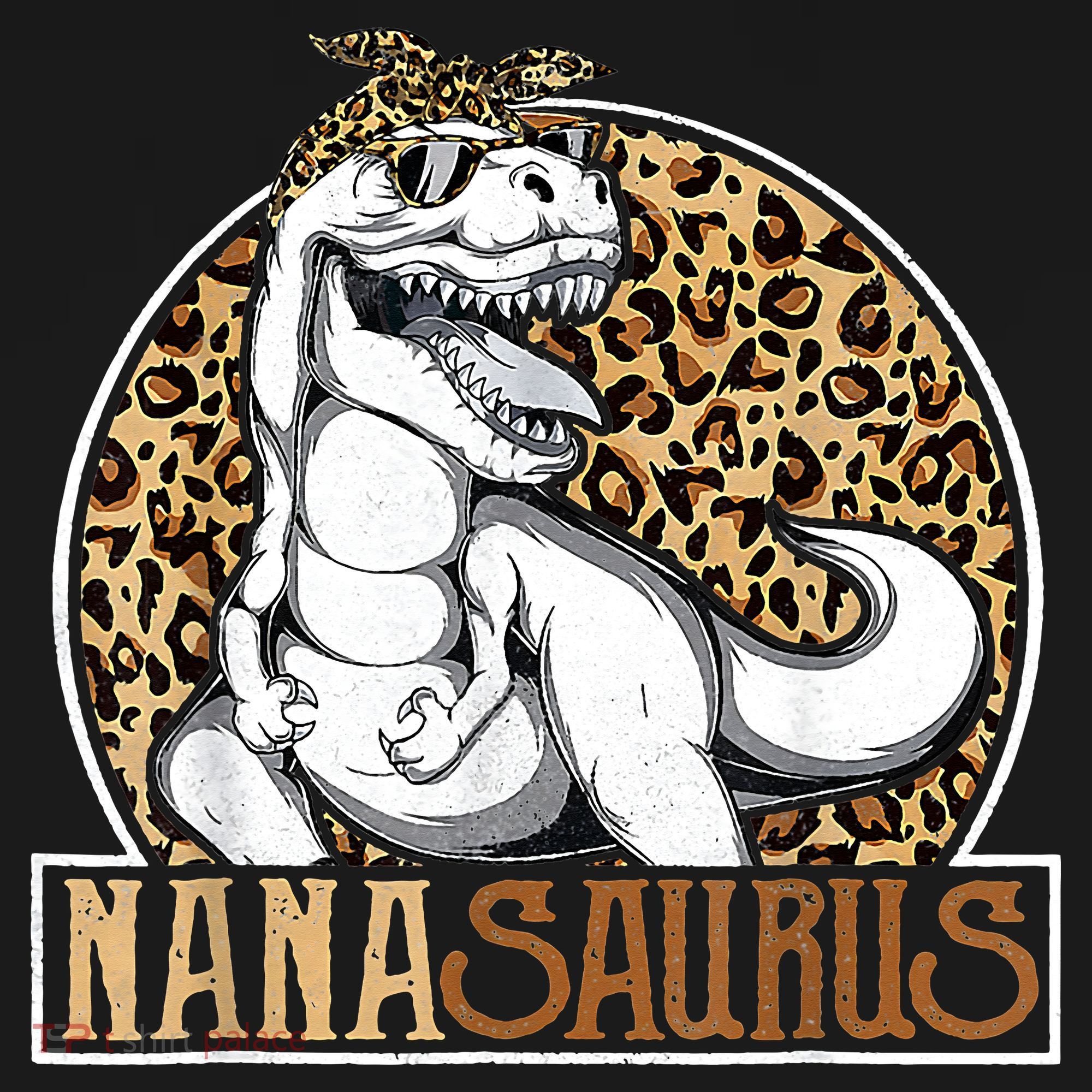 Nanasaurus Cool Dino T Rex Leopard Funny Mothers Day Grandma Women's Hoodie