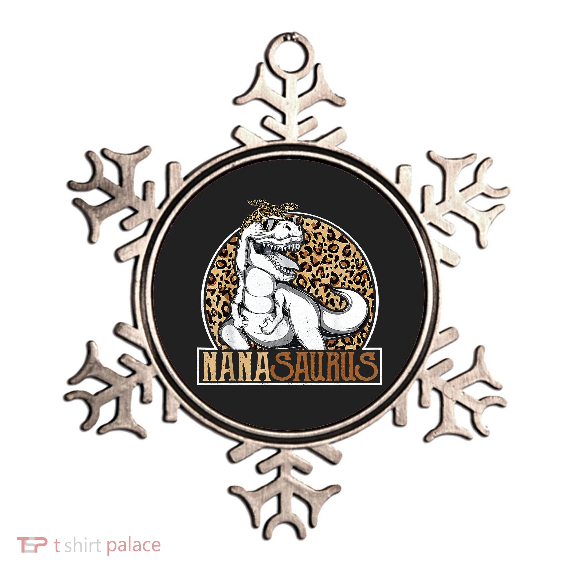 Nanasaurus Cool Dino T Rex Leopard Funny Mothers Day Grandma Ornament