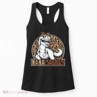 Nanasaurus Cool Dino T Rex Leopard Funny Mothers Day Grandma Women's Tank Top thumb 0