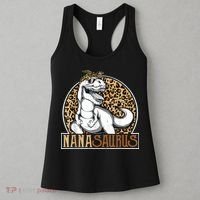 Nanasaurus Cool Dino T Rex Leopard Funny Mothers Day Grandma Women's Tank Top thumb 3