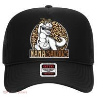 Nanasaurus Cool Dino T Rex Leopard Funny Mothers Day Grandma Hat thumb 0