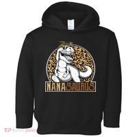 Nanasaurus Cool Dino T Rex Leopard Funny Mothers Day Grandma Toddler Hoodie thumb 0