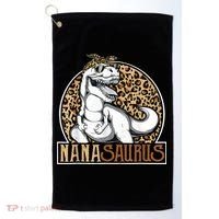 Nanasaurus Cool Dino T Rex Leopard Funny Mothers Day Grandma Golf Towel thumb 0