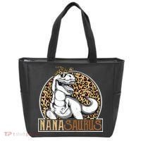 Nanasaurus Cool Dino T Rex Leopard Funny Mothers Day Grandma Tote Bag thumb 0