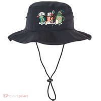 Nurse Christmas Drinks Latte Pills Jar Stethoscope Funny Graphic Oversized Bucket Hat thumb 0