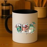 Nurse Christmas Drinks Latte Pills Jar Stethoscope Funny Graphic Oversized Coffee Mug thumb 4