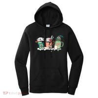 Nurse Christmas Drinks Latte Pills Jar Stethoscope Funny Graphic Oversized Women's Hoodie thumb 0