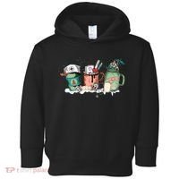 Nurse Christmas Drinks Latte Pills Jar Stethoscope Funny Graphic Oversized Toddler Hoodie thumb 0