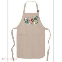 Nurse Christmas Drinks Latte Pills Jar Stethoscope Funny Graphic Oversized Apron thumb 0