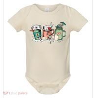 Nurse Christmas Drinks Latte Pills Jar Stethoscope Funny Graphic Oversized Baby Bodysuit thumb 0