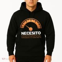 Necesito Cerveza Funny Spanish Beer Lover Hoodie thumb 2