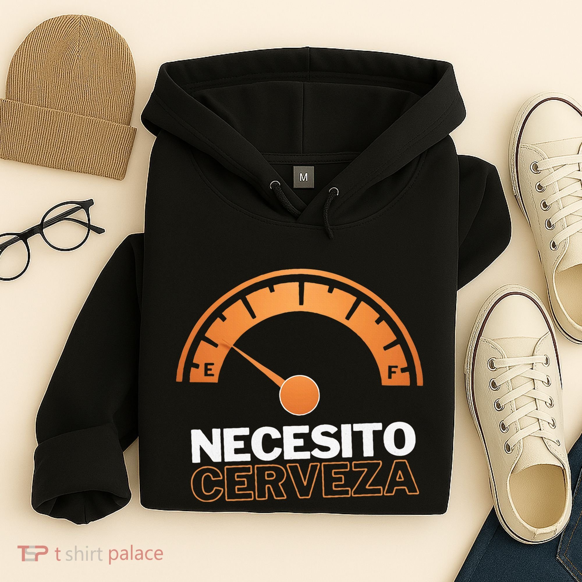 Necesito Cerveza Funny Spanish Beer Lover Hoodie