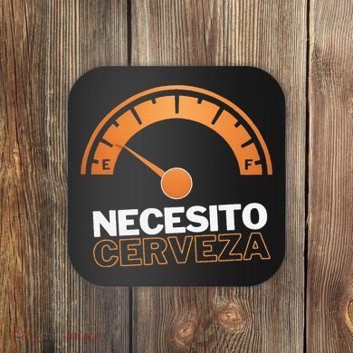 Necesito Cerveza Funny Spanish Beer Lover Coaster